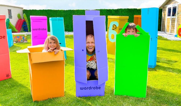 Прятки в огромных коробках от Макс и Катя