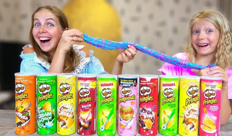 ПАПА ПРИДУМАЛ ПРИНГЛС СЛАЙМ ЧЕЛЛЕНДЖ! У Кого САМЫЙ КРАСИВЫЙ СЛАЙМ От Family BOX